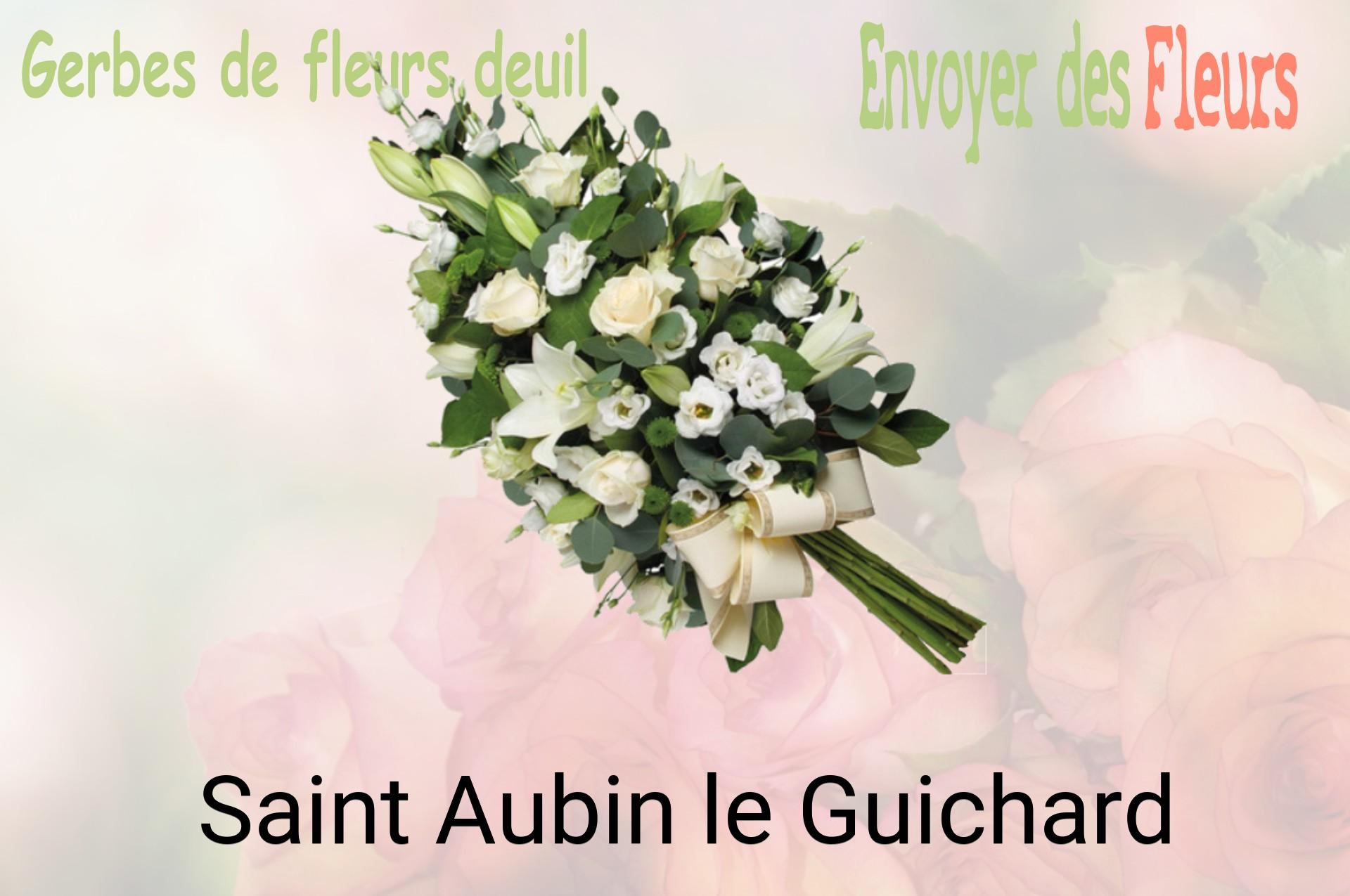 Gerbe de fleurs de deuil livrée à Saint-Aubin-le-Guichard
